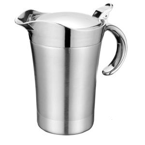 Cách nhiệt hai lớp nước sốt chậu phục vụ chậu tinh tế nhiệt thép không gỉ cách nhiệt nước thịt và nước sốt chậu cho sử dụng nhà bếp