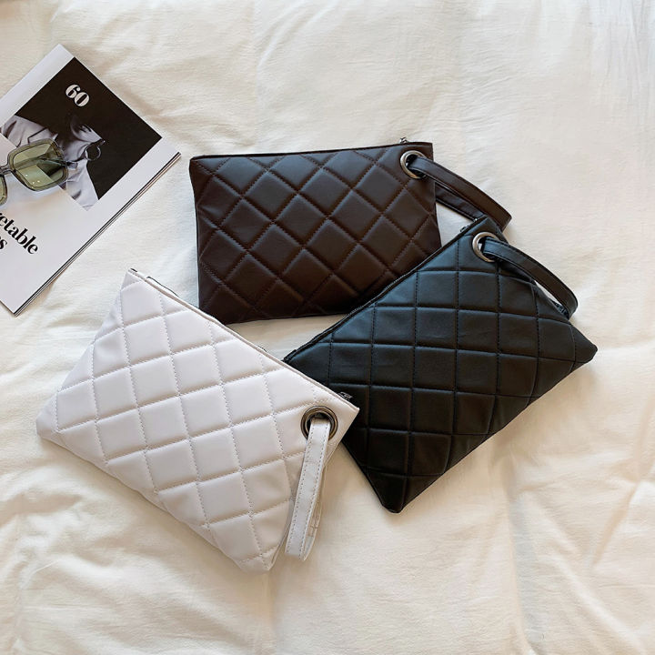 Pinfect] Fashion Vintage Lattice Pattern Clutch Women Casual Large