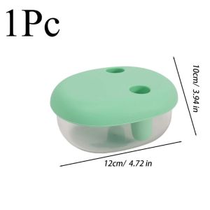 Leak-proof ABS Cartoon Finger Holes Dessert Box Transparent Sealed Durable Snacks Fresh Keeping Case