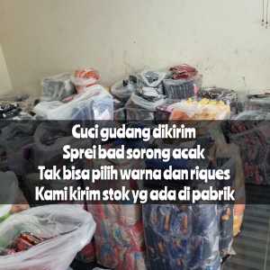 Sprei bad sorong motif jumputan 2 in 1