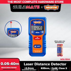 Buildmate x WADFOW Laser Distance Detector Digital Measuring Tool for Accuracy WDL1504 WPT