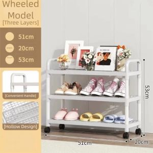 GOFIDIN Plastic Material Shoe Rack Multi-Layer Design Freestanding Type Storage Rack Space Saving Shoe Cabinet Student Dormitory