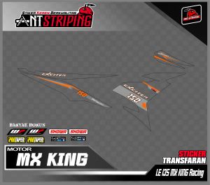 MX KING Stiker Striping TRANSPARAN motor yamaha keren desin racing LE135