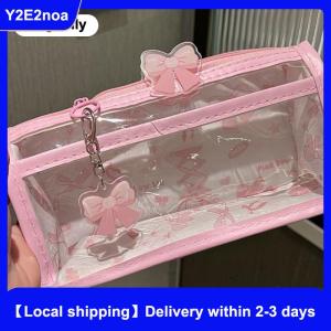 【Local shipping】 Cartoon Translucent Pencil Case Multi-layer Vertical Large-capacity Stationery Storage Bag School Supply Cosmetic Bag