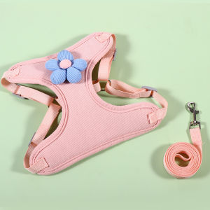 Dog Harness Dog Vest Leash set Cat Harness Adjustable Breathable Anti-Escape Design