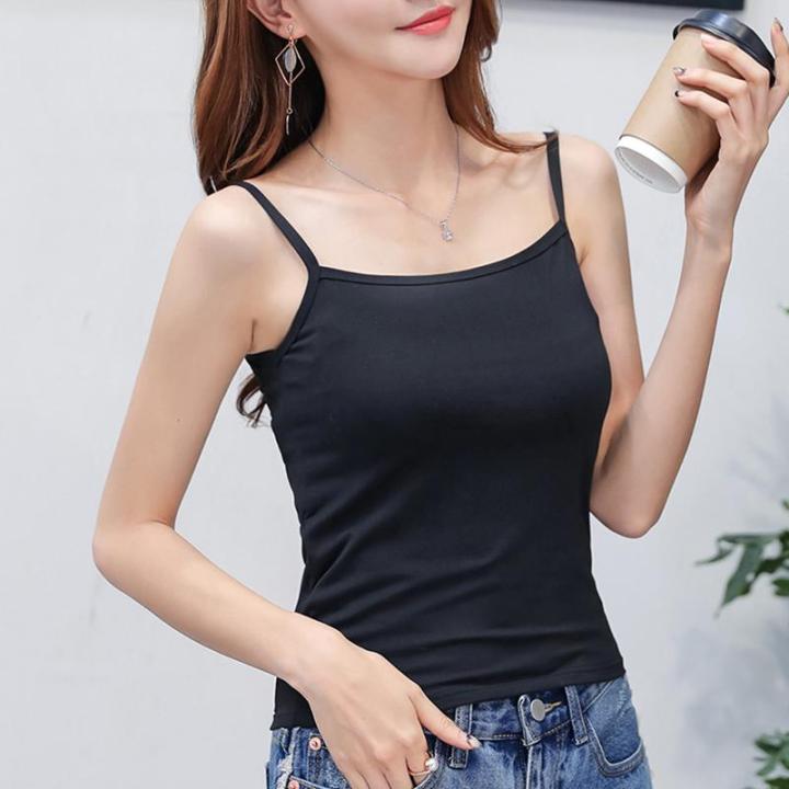 VeryMall Shoulder Sling Vest Womens Sleeveless T-shirt Bottoming