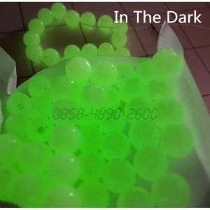 Manik posfor glow in the dark Bahan untuk membuat gelang 8mm/100pcs
