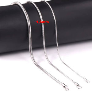 Kalung Titanium Model Bulat Ular Untuk Pria dan Wanita Anti Karat Anti Pudar Stainless Steel