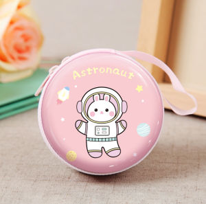 Cute Cartoon Round Storage Box For Giveaway Mini Case Charger Usb Cable/Earphone/Coin Storage Box