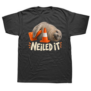 Neil The Seal Neiled It Funny Elephant seal Meme T-shirt For Men Women T Shirts Short Sleeve Tops