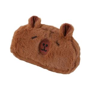 Capybara Plush Pencil Case Large Capacity Pen Organiser Pouches Portable Makeup Storage Bag For School Office Supplies