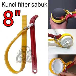 KUNCI FILTER SABUK 8 INCI OIL FILTER WRENCH 21CM ALAT BUKA PASANG FILTER SOLAR 210MM