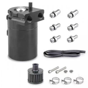 Universal Oil Catch Can 300ml Breather Tank With Air Filter Separator For Efficient Ventilation And Oil Recycling