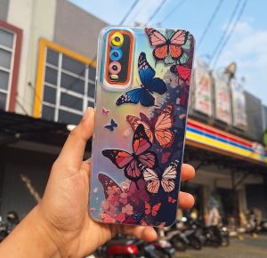 Case Hologram Fashion BUTTERFLY REALME 10 C15 C33 Casing Hologram Aurora DUNIA JAYA ACC