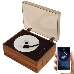 Wireless Bluetooth CD Player with Rechargeable Battery Portable Music Player with Remote in Silver