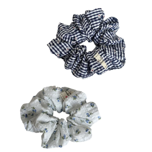 Delicate Flower Pattern Scrunchies Soft Elastic Hair Ties For Girls And Women Ponytail Holder For Casual Or Prom Occasion