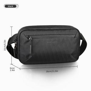 HcanKcan Mens Shoulder Bag Lightweight Crossbody Bag Multiple Pockets Waterproof X-Pac Fabric Travel Bag Portable Storage Bag2026