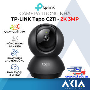 Camera wifi trong nhà TP-Link Tapo C211 chất lượng 2K 3MP quay quét 360 độ đàm thoại 2 chiều