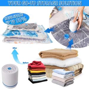 Vacuum Storage Bags Space Saver Bags Compression for Comforters and Blankets Sealer Clothes Travel Packing Organizer2026