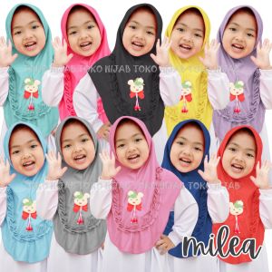 Hijab Anak TK Milea Boneka Lucu / Hijab Instan Anak TK / Jilbab Instant TK Lucu / Jilbab Anak TK Murah / Kerudung Anak Motif Boneka / Kerudung TK Instan Jersey / Bergo Instan Anak TK / Bergo Anak Jersey Instan /