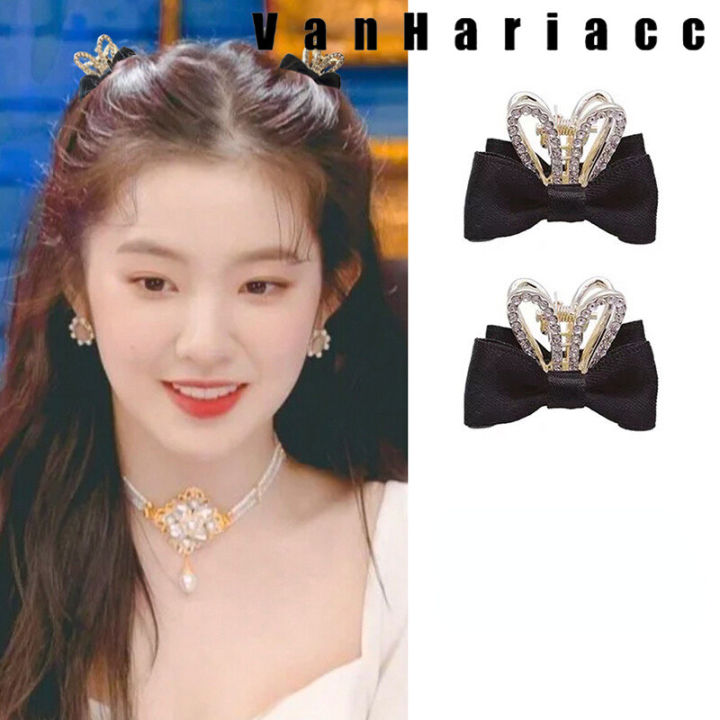 2 Kẹp Nơ Nhỏ Kẹp Tóc Hàn Quốc Kẹp Tóc Mái Bên Phụ Kiện Đầu Tóc Thời Trang