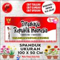 Spanduk Kemerdekaan / Banner HUT RI / Spanduk 17 Agustus / Banner ukuran 100 x 50 cm. 