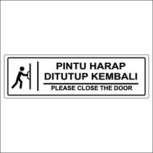 AKRILIK PINTU HARAP TUTUP KEMBALI STIKER ACRYLIC TEBAL 2 MM