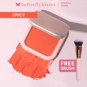 Butterfly Kisses Spicy Luminous Powder Blush with FREE Cheek Brush
