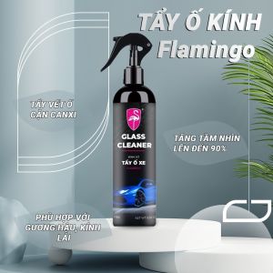 [TẶNG MÚT]Chai Xịt Tẩy Ố Kính Xe Ô Tô Tẩy Mốc Cặn Canxi Vết Ố Nước Flamingo Làm bóng kính xe Phủ nano chống bám nước