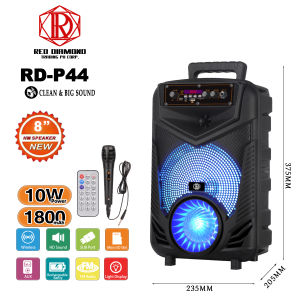 Portable 8 "Bluetooth speaker LED lights K song Karaoke Speakers Outdoor Family Party ktv 3D Stereo Amplifier party Car/Outdoor/Indoor