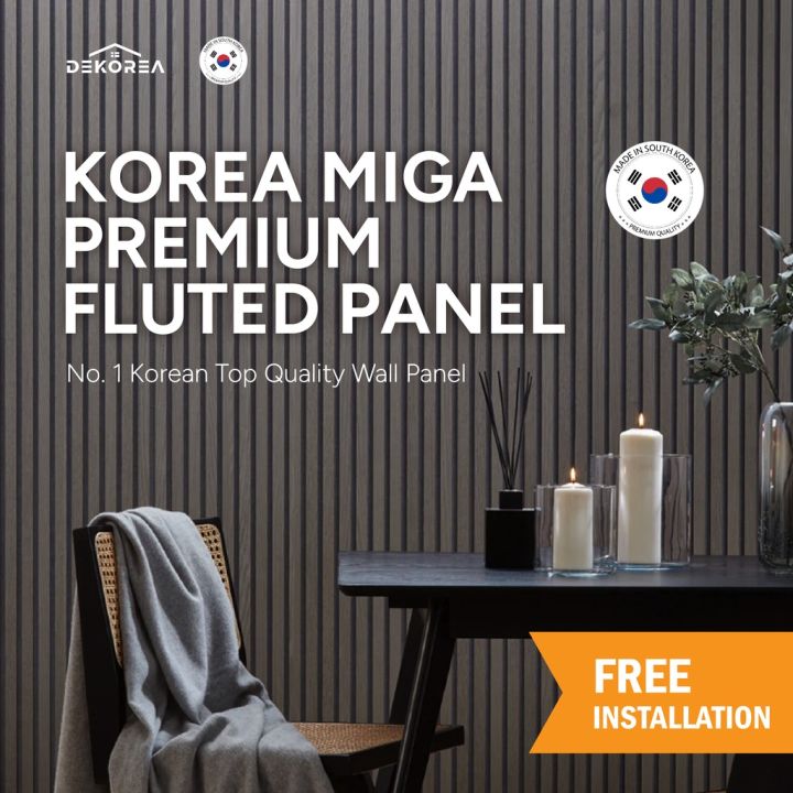 [Ready Stock] Miga Korean Louver Wall Panel Decoration Fluted Panel ...