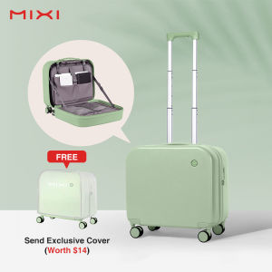 Mixi16 Inch Men Women PC Computer Compartment  Lightweight Travel Luggage Carry-ons Waterproof TSA 360 Universal Spinner Wheel Suitcase Free Cover M9236