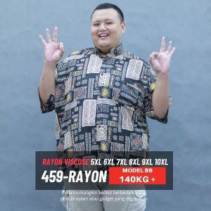 Kemeja Jumbo Pria Premium  Motif Lengan Pendek Hem Big Size Cowok Oversized 5XL 6XL 7XL 8XL 9XL 10XL