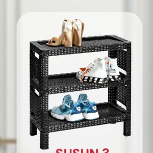 Rak Sepatu Plastik Susun Murah Plastik Rak Plastik Lengkap 3 Susun 4 Susun 5 Susun Tabitha Original