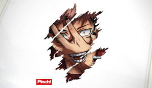 Pinch - JJK Jujutsu Kaisen Grunge Cut Sticker - Yuji Itadori Sukuna