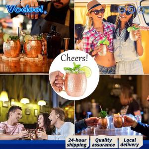 【Fast delivery】 Moscow Mule Copper Mug Set Durable Stainless Steel Drinkware for Cocktails and Beer Perfect for Parties and Gifts