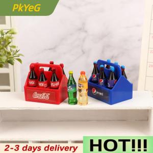 PkYeG 1Set Dollhouse Miniature Cola Soda Sprite Bottles Modle Kitchen DIY Accessories