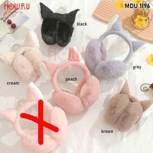 HOW.R.U | Ear Muff Bulu Lucu Model Kuping Kucing untuk Anak dan Dewasa