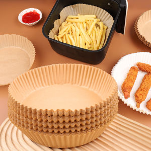 100Pcs Air Fryer Paper Liner 16cm For 3-5L Kertas Airfryer Disposable Non-Stick Parchment Paper Mat