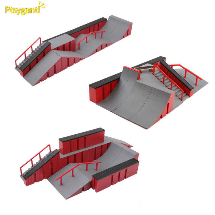 Ptsygantl 6 In 1 Skateboard Ramp , Fingerboard Half Pipe Ramp, Mini