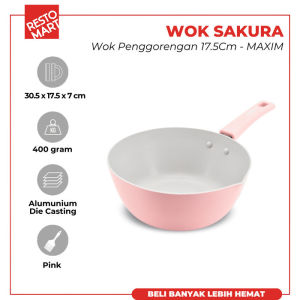 Wok Sakura 17.5 cm MAXIM Alumunium Die Casting (1091783)