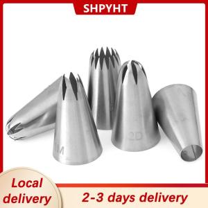 [COD] SHPYHT Local delivery Ship within 24 hours 5 PCs Stainless Steel Icing Piping  Pastry Nozzles Cupcake Cream Making Set