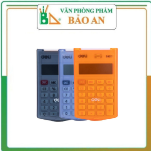 Máy tính cầm tay Deli - Cam/Xanh/Đen - 1 chiếc - E39217