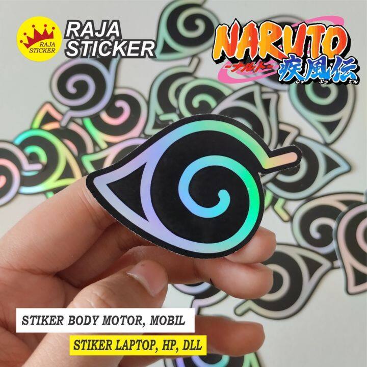 Stiker Sticker Hologram Anime Naruto Lambang Desa Konoha Lazada