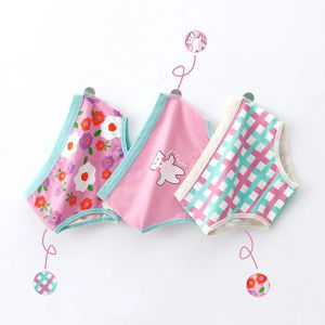 Ubriefs 3pcs Cotton Baby Girls Briefs Teenage Panties for 2-10 Years Girl Shorts Underwear Children Underpants Panty