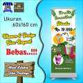 Cetak Spanduk Dan Banner Jualan Smoothies Fruits, Buah Kocok, Keren. 