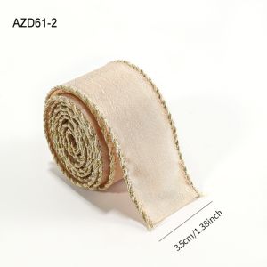 OPEAREY 2M DIY Christmas Ribbon Satin Exquisite Woven Strap Christmas Webbing Christmas Tree Decoration