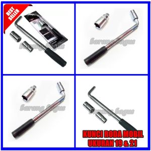 Kunci Roda Mobil Model L Ukuran 19mm & 21mm Lengkap Bisa Panjang Pendek Bahan Kuat BARANG BAGUS