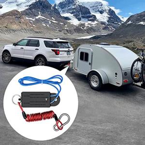 Break Away Coiled Cable System For Trailer Towing for Camper Electric Electromagnetic Breakaway Swi
