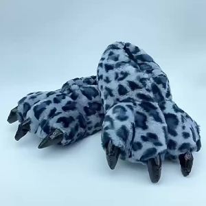 Cute Dinosaur Claw Plush Slippers Cartoon Animal Onesie Warm Monster House Shoes